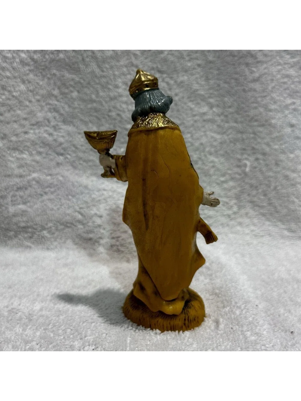 Vintage Nativity Replacement 5” Figurine - Wiseman Golden Attire, Italy